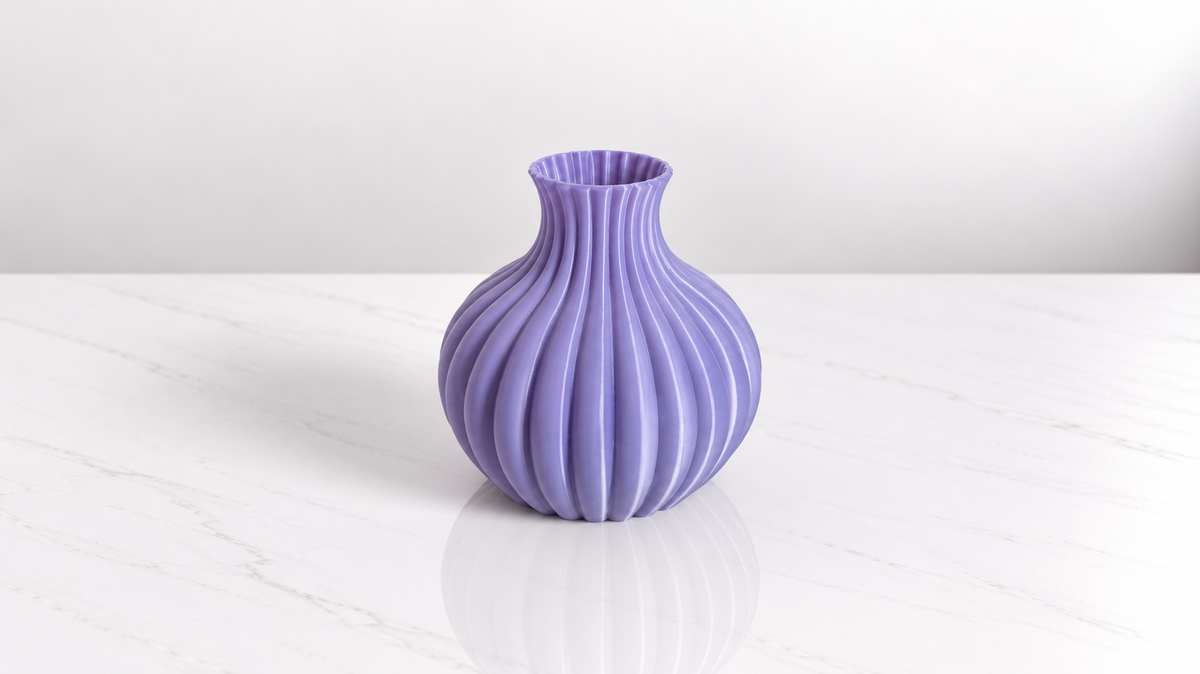 Set van 3 ribbelvaasjes